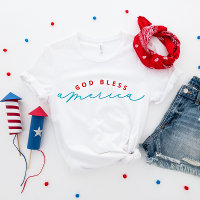 4 juli Välsigna dig America Patriotic T-Shirt