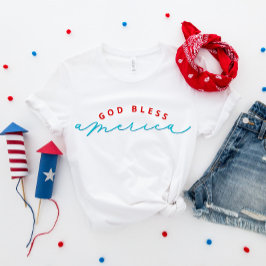 4 juli Välsigna dig America Patriotic T-Shirt