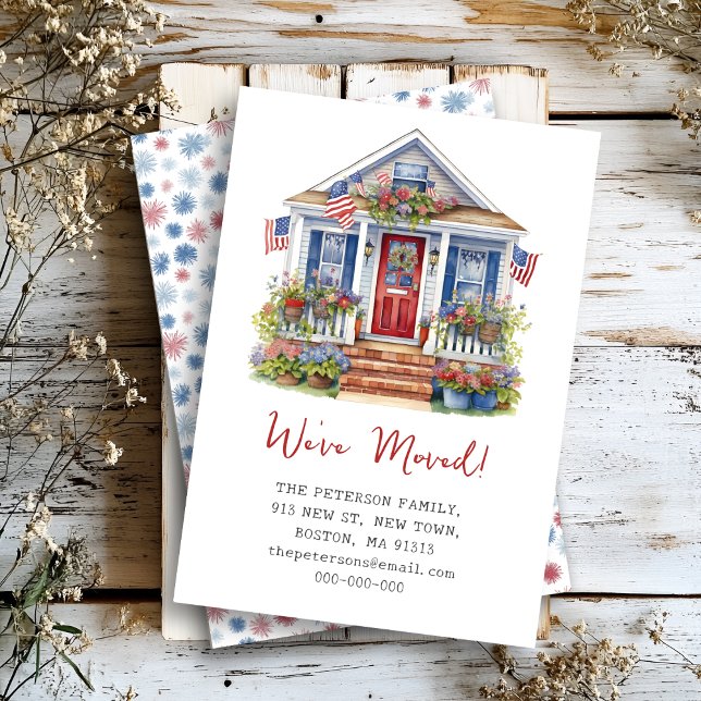 4 juli Vi Har Bytt Lägenhet Informationskort Meddelande (Skapare uppladdad)