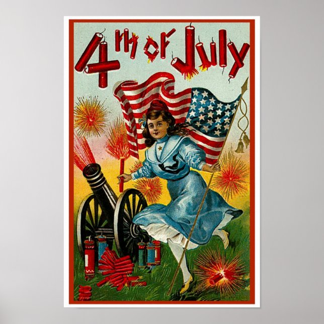 4 juli - Vintage Art - Poster (Framsidan)