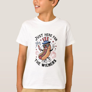 4 juli Wiener USA Amerikansk flagga Patriotisk T Shirt