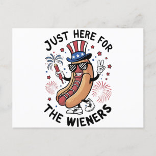 4 juli Wiener USA Amerikansk flagga Patriotisk  Vykort