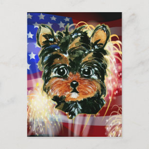 4 juli YORKIE POO Vykort