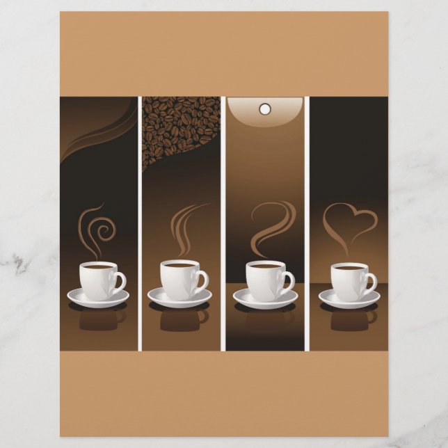 4 Kaffe koppar i vektor (Framsida)
