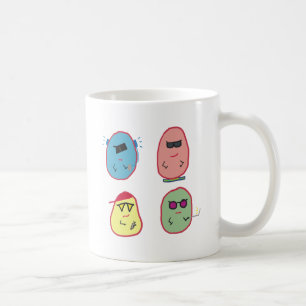4 kalla bönor kaffemugg