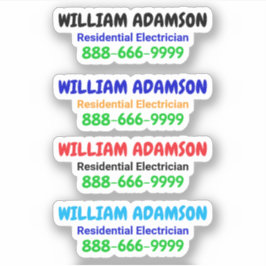 4 Kampanj elektriker telefonnummer | Kontakt Klistermärken