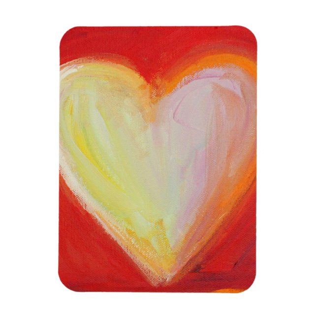 4 Kärlek Hearts Art Inspiron Fridge Magnet (Vertikal)