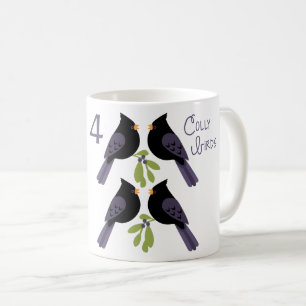 4 Kolfåglar Kaffemugg