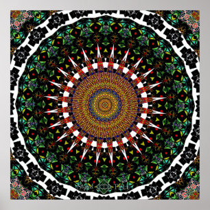 4 kvm. Virvel Mandala Poster