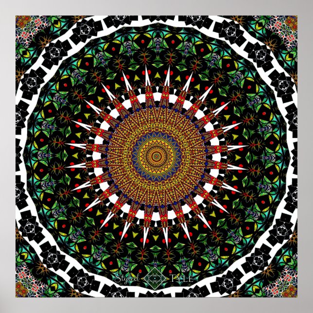 4 kvm. Virvel Mandala Poster (Framsidan)