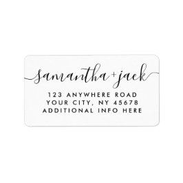 4 LINJER Modern Returadress för Snyggten Bröllop Adressetikett