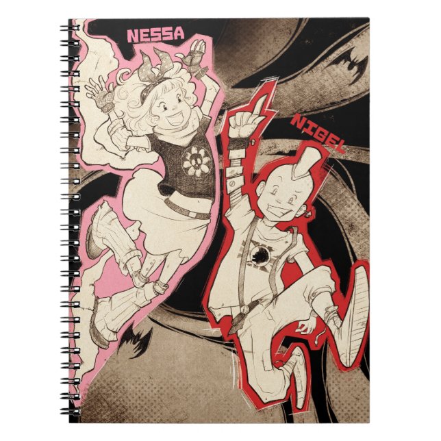 4 lite monster - grupp anteckningsbok med spiral (Framsidan)