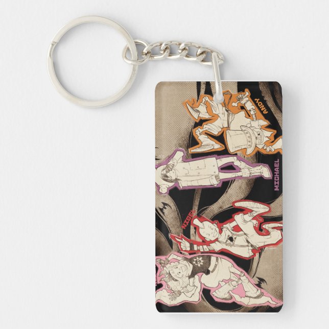 4 lite monster - grupp nyckelring (Framsidan)