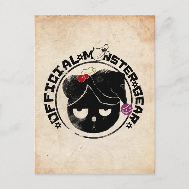 4 lite monster - Michael helgdaglogotyp Helg Vykort (Framsida)