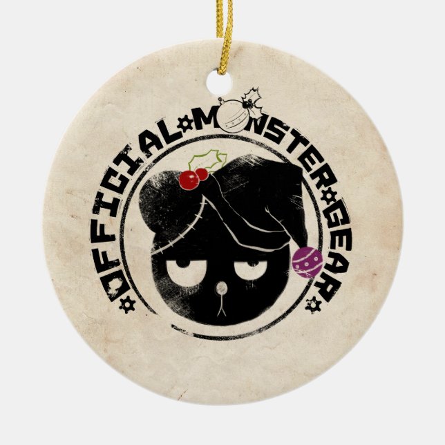 4 lite monster - Michael helgdaglogotyp Julgransprydnad Keramik (Framsidan)