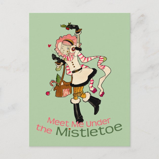 4 lite monster - Nessa helgdag Helg Vykort (Framsida)