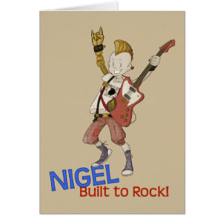 4 lite monster - Nigel Hälsningskort