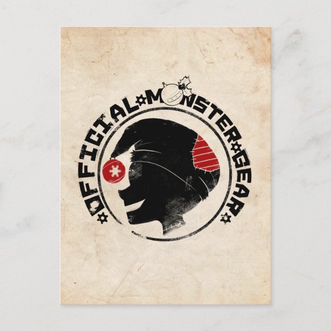 4 lite monster - Nigel helgdaglogotyp Helg Vykort (Framsida)