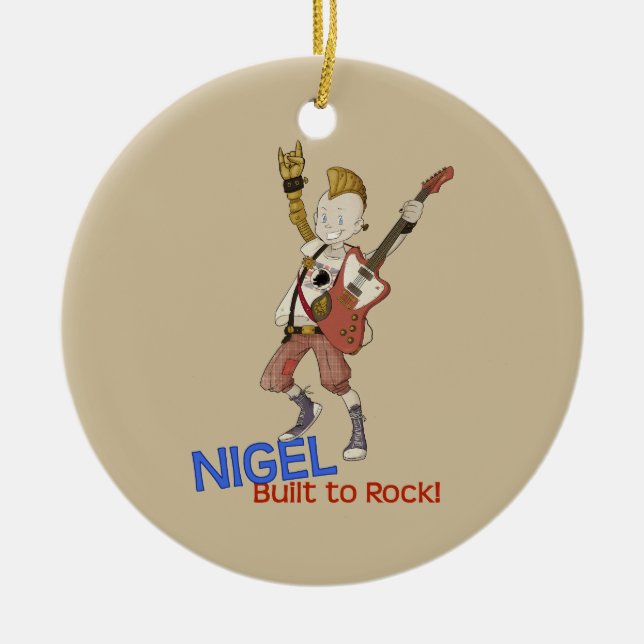 4 lite monster - Nigel Julgransprydnad Keramik (Framsidan)