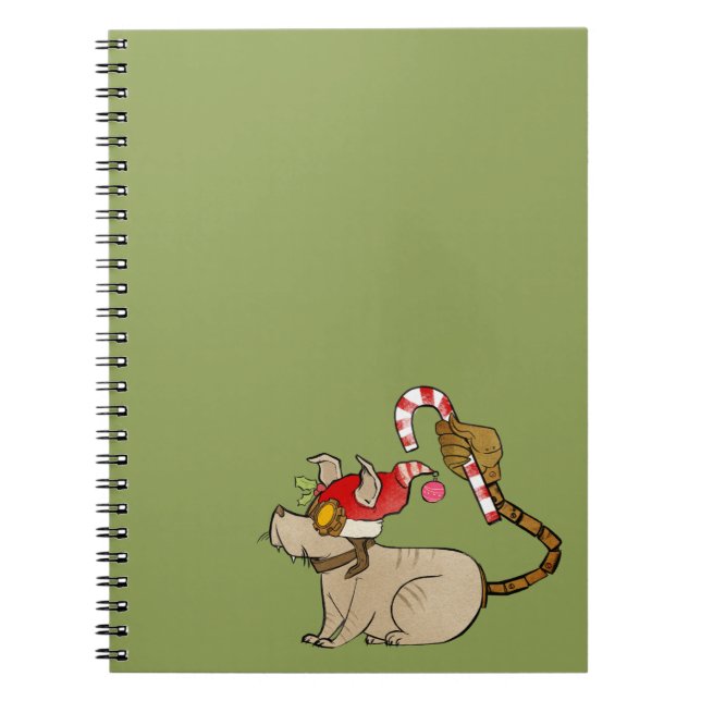 4 lite monster - Tesla helgdaglogotyp Anteckningsbok Med Spiral (Framsidan)