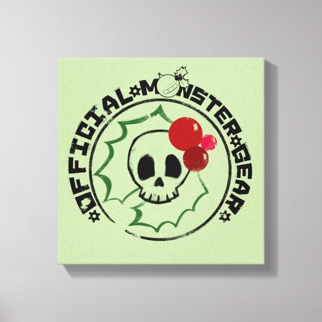 4 Little Monsters - Nessa Helgdag Logotyp 2 Canvastryck (Framsida)