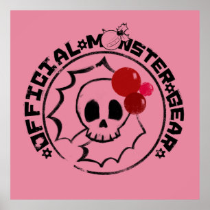 4 Little Monsters - Nessa Helgdag Logotyp Poster