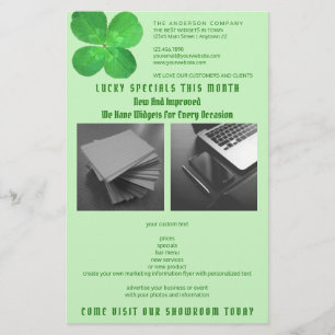 4 Löv Klöver Business Saint patrick 2 Photo Flygblad
