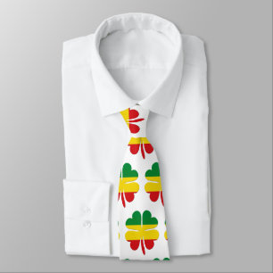 4 Löv Klöver i Red Gult Grönt Rasta Slips