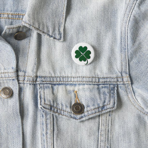 4 Löv Klöver Irish Shamrock Knapp