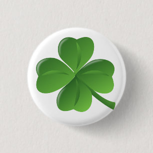4 Löv Klöver Lucky Pin Knapp