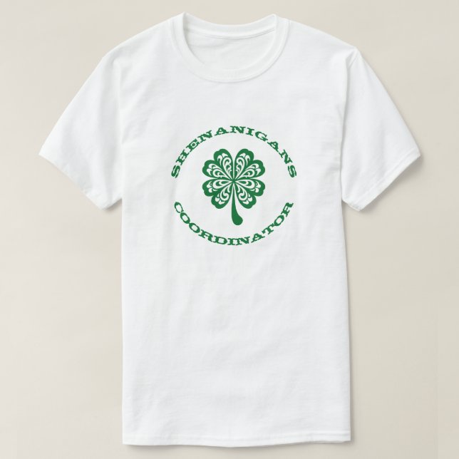 4 Löv Klöver - Shenanigans-samordnare T Shirt (Design framsida)