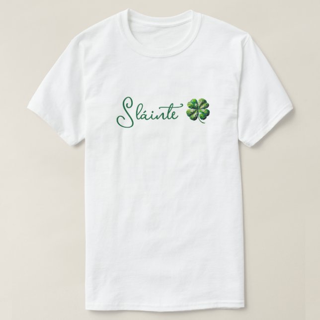 4 Löv Klöver - Slainte T Shirt (Design framsida)