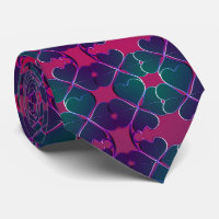 4 Löv Klöver Teal Smoke on Fuschia
