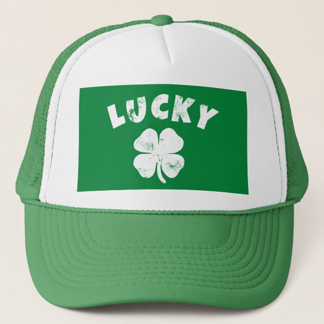 4 Löv Lucky Klöver St. Patrick's Day Keps (Framsida)