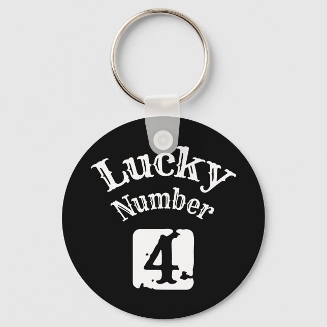 4 - Lucky Number 4 Tur Nyckelring (Framsida)