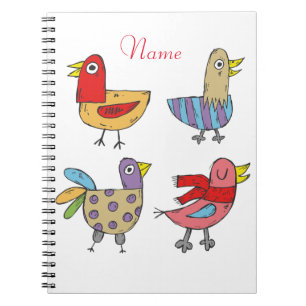 4 Lunda fåglar Thunder_Cove Anteckningsbok
