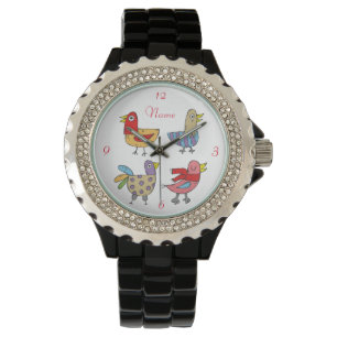 4 Lunda fåglar Thunder_Cove Armbandsur