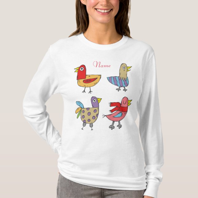 4 Lunda fåglar Thunder_Cove T Shirt (Framsida)
