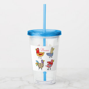 4 Lunda fåglar Thunder_Cove Take Away Mugg