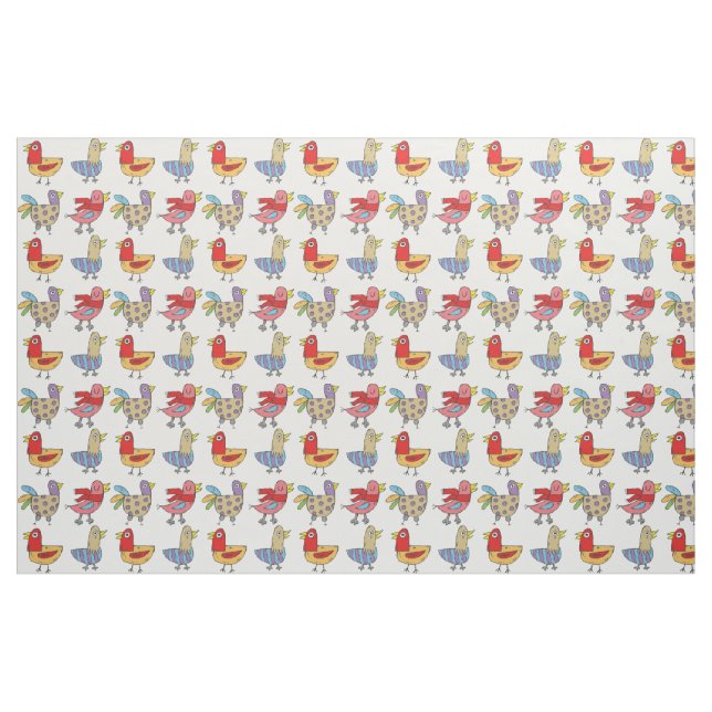 4 Lunda fåglar Thunder_Cove Tyg (Fat Quarter)
