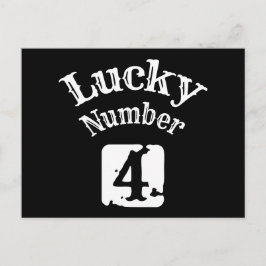 4 - Lyckonummer 4 Tur Vykort