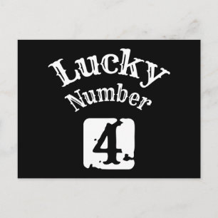4 - Lyckonummer 4 Tur Vykort