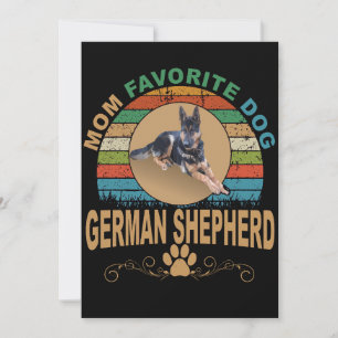 4 Mamma Favorit Hund Tysk Shepherd Inbjudningar