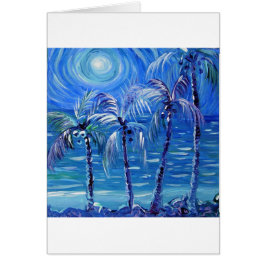 4 måne tände handflatan hälsningskort