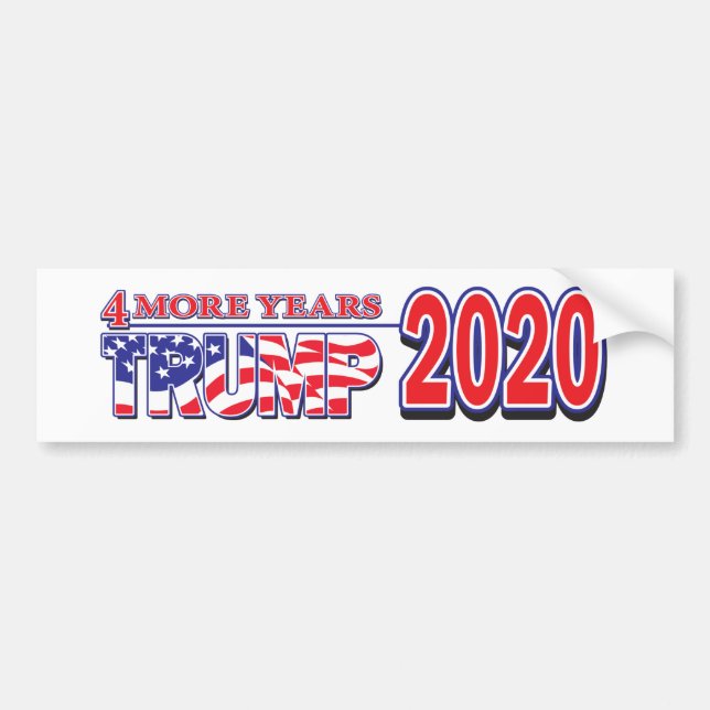 4 mer år trumf 2020 bildekal (Framsidan)