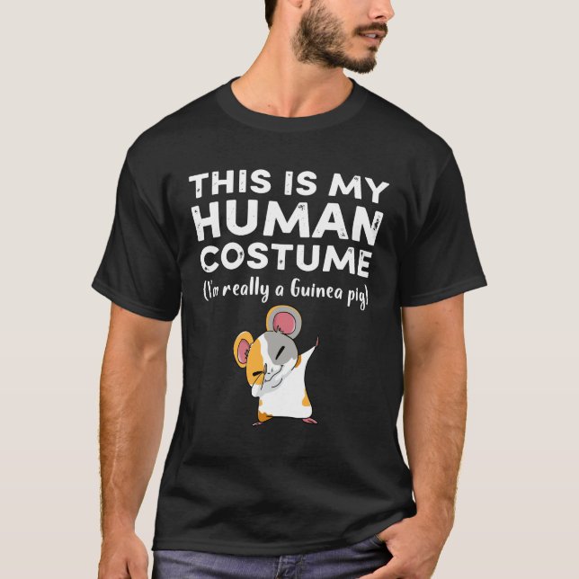 4 Min mänskliga dräkt I är Verkligen Guinea Gris H T Shirt (Framsida)