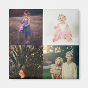 4 Modern Anpassningsbar för fotokollage i familjen Magnet