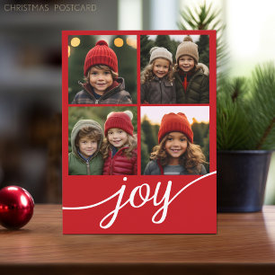 4 Modern joy-skript för Photo Instagram Collage Helg Vykort