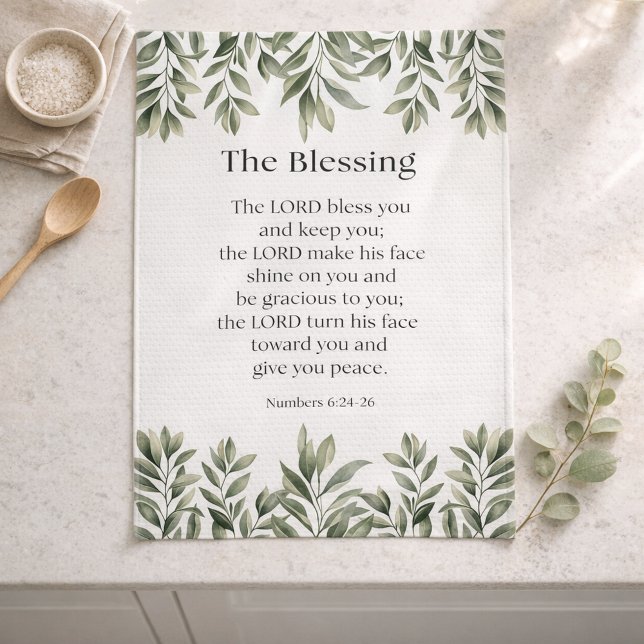 4 Mos 6:24-26 Herren Välsigne Dig och Bevare Dig Kökshandduk (Skapare uppladdad)