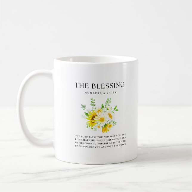 4 Mosebok 6:24-26 Herren välsigne dig och bevare d Kaffemugg (Vänster)